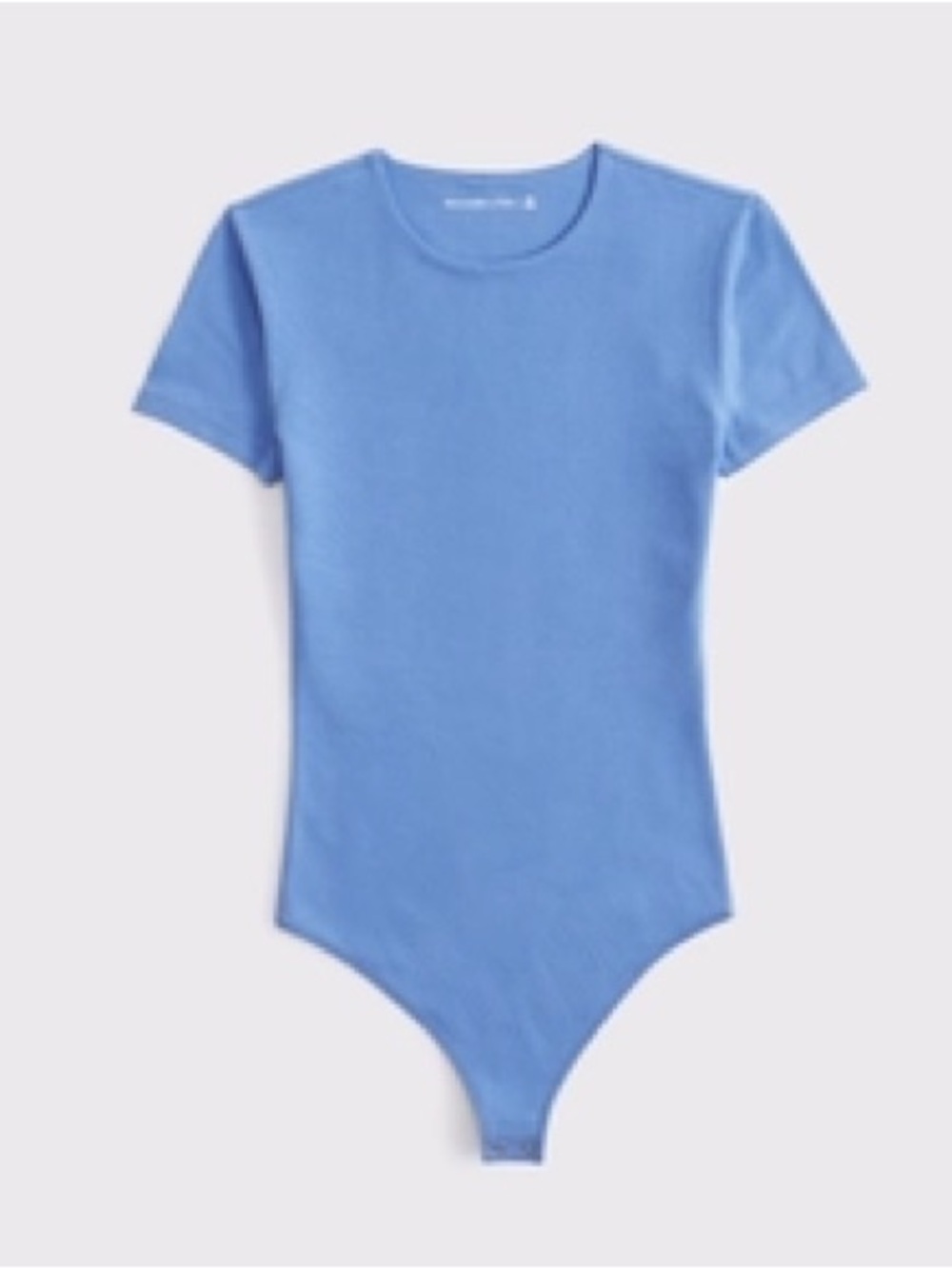 Short-Sleeve Cotton-Blend Seamless Fabric Crew Bodysuit
